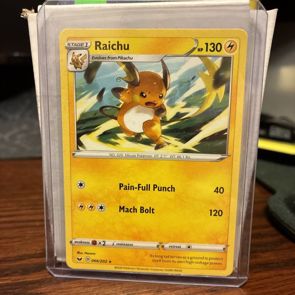 Pokémon TCG - Raichu - 66/202 - Rare - Sword and Shield - Black Star